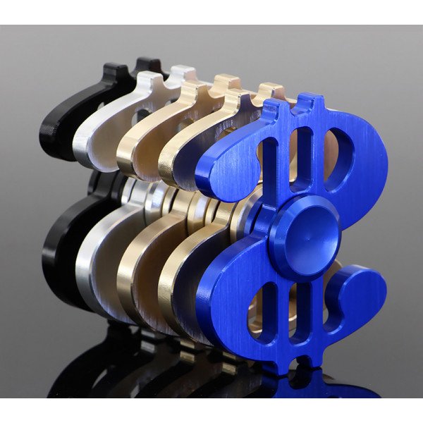 Wholesale Dollar Sign Aluminum Meta Fidget Spinner Hand Stress Reducer Toy for Anxiety Adult, Child (Mix Color)